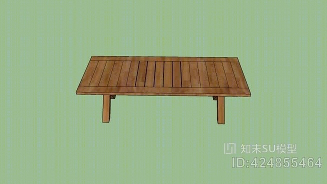 户外家具柚木桌SU模型下载【ID:424855464】