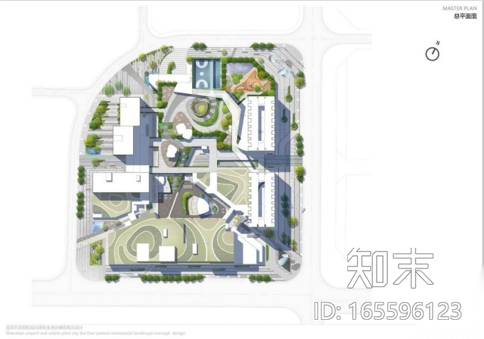 [广东]商业地块景观规划设计方案cad施工图下载【ID:165596123】