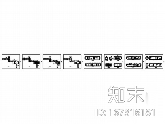 [成都]高档四星级花园酒店过道施工图cad施工图下载【ID:167316181】