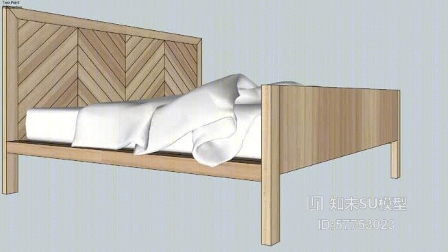 单人床SU模型下载【ID:57753023】