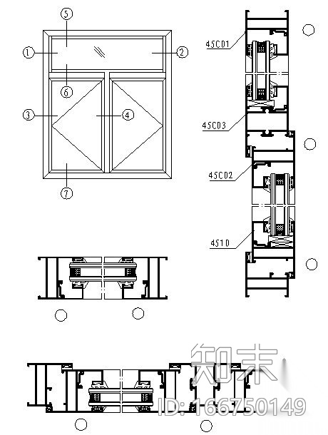 门窗厂cad施工图下载【ID:166750149】