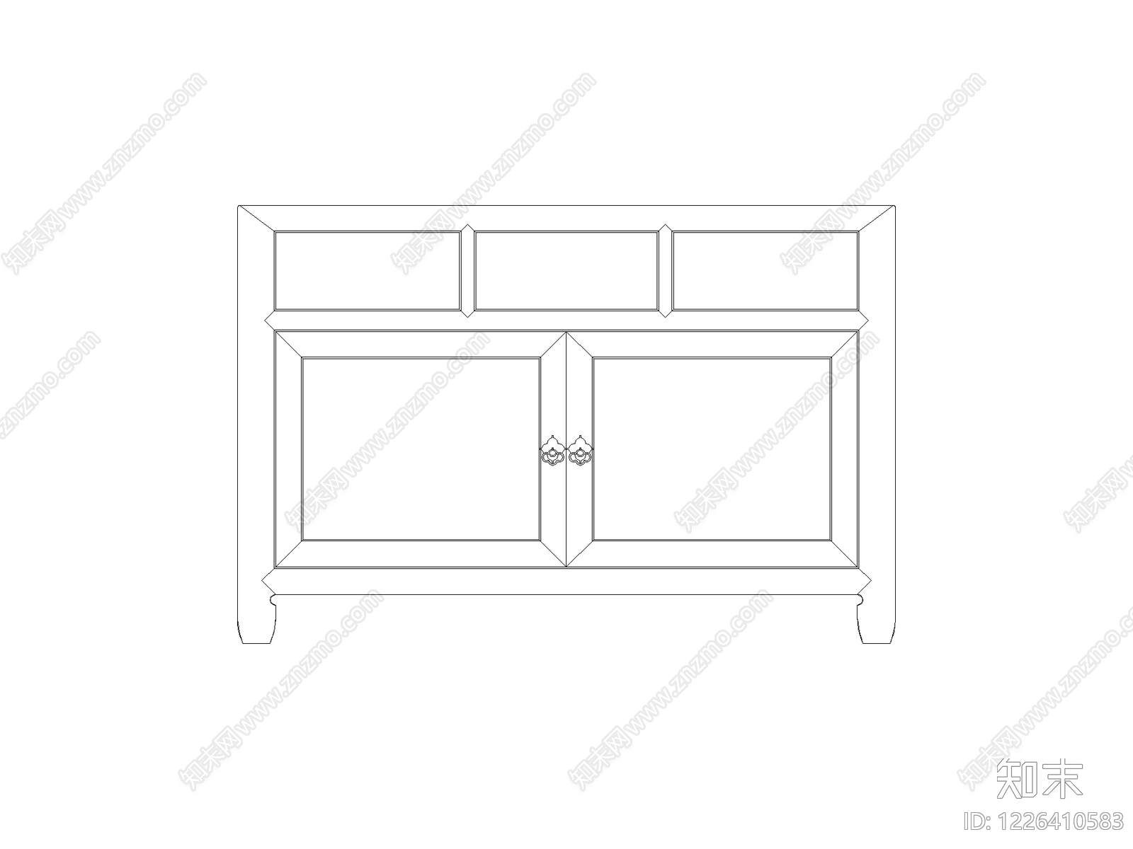 柜子平立面cad施工图下载【ID:1226410583】