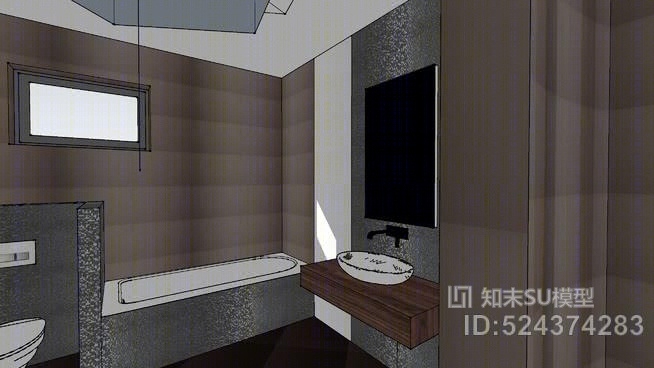 现代浴室SU模型下载【ID:524374283】
