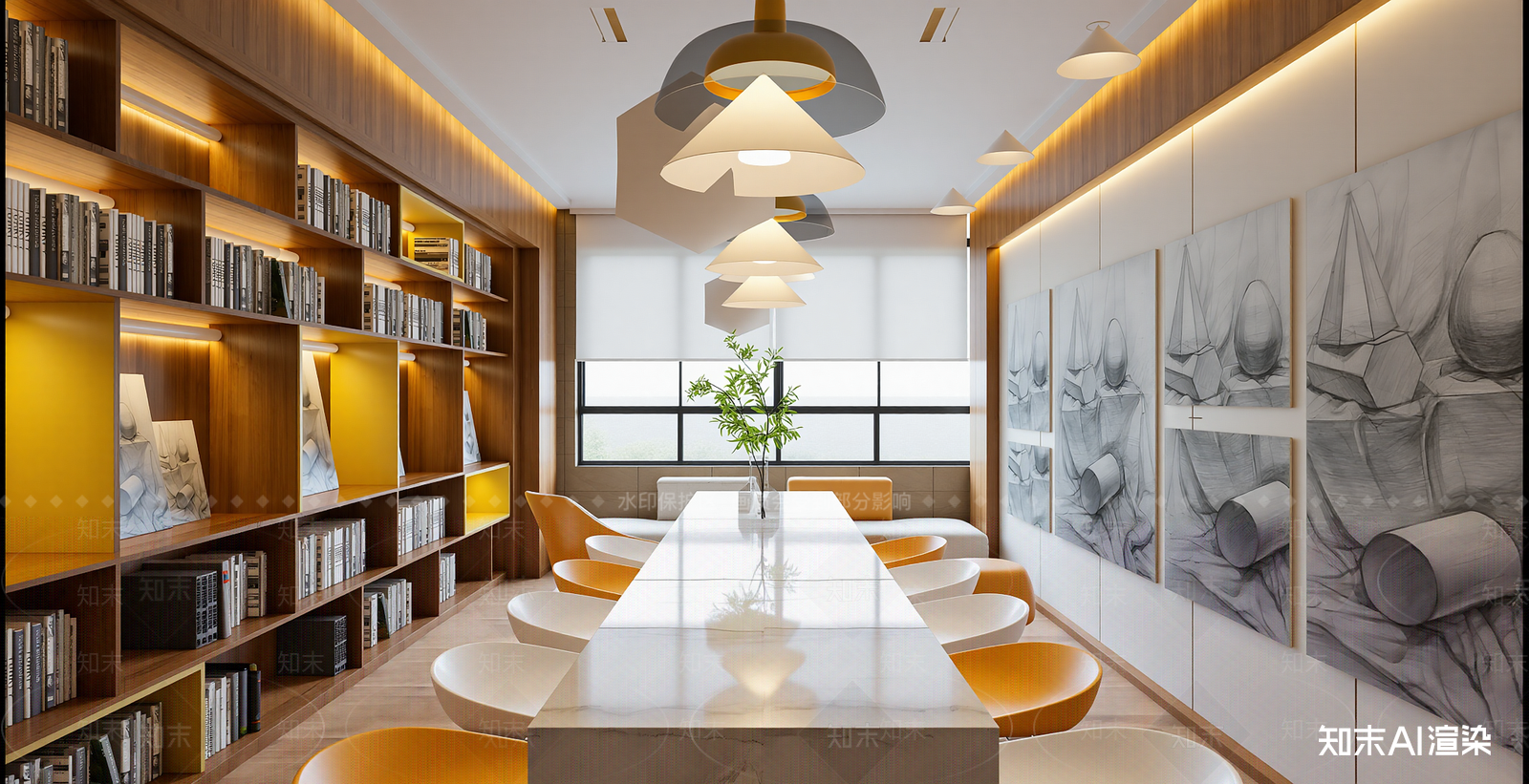 现代书店SU模型下载【ID:1215950439】