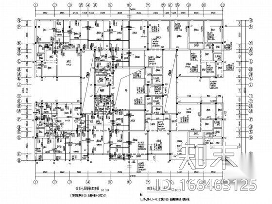 [广西]七层砖混结构商住楼结构施工图（带屋顶水池）cad施工图下载【ID:166463125】