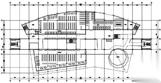 某五层校园图书馆建筑方案图cad施工图下载【ID:151574166】