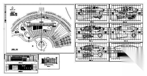 某五层校园图书馆建筑方案图cad施工图下载【ID:151574166】