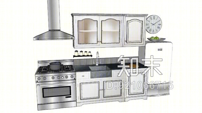 圣雷米住宅厨房世界SU模型下载【ID:921066715】