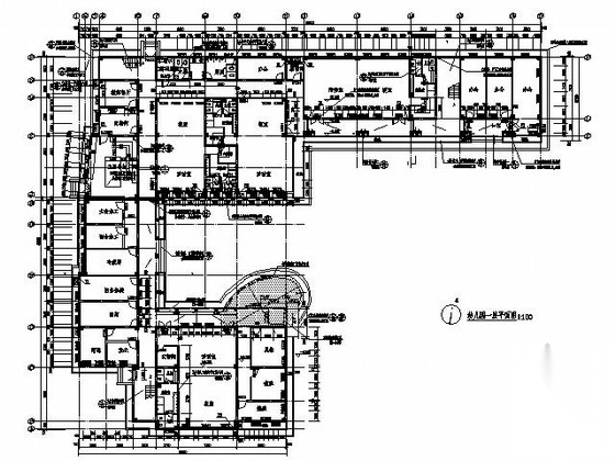 [厦门]某四层十二班幼儿园建筑施工图cad施工图下载【ID:165932175】