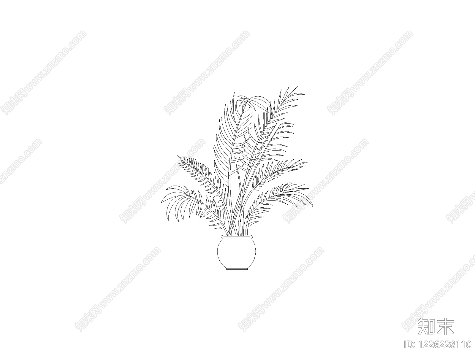 现代绿植CAD图纸