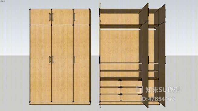 衣柜SU模型下载【ID:47654402】