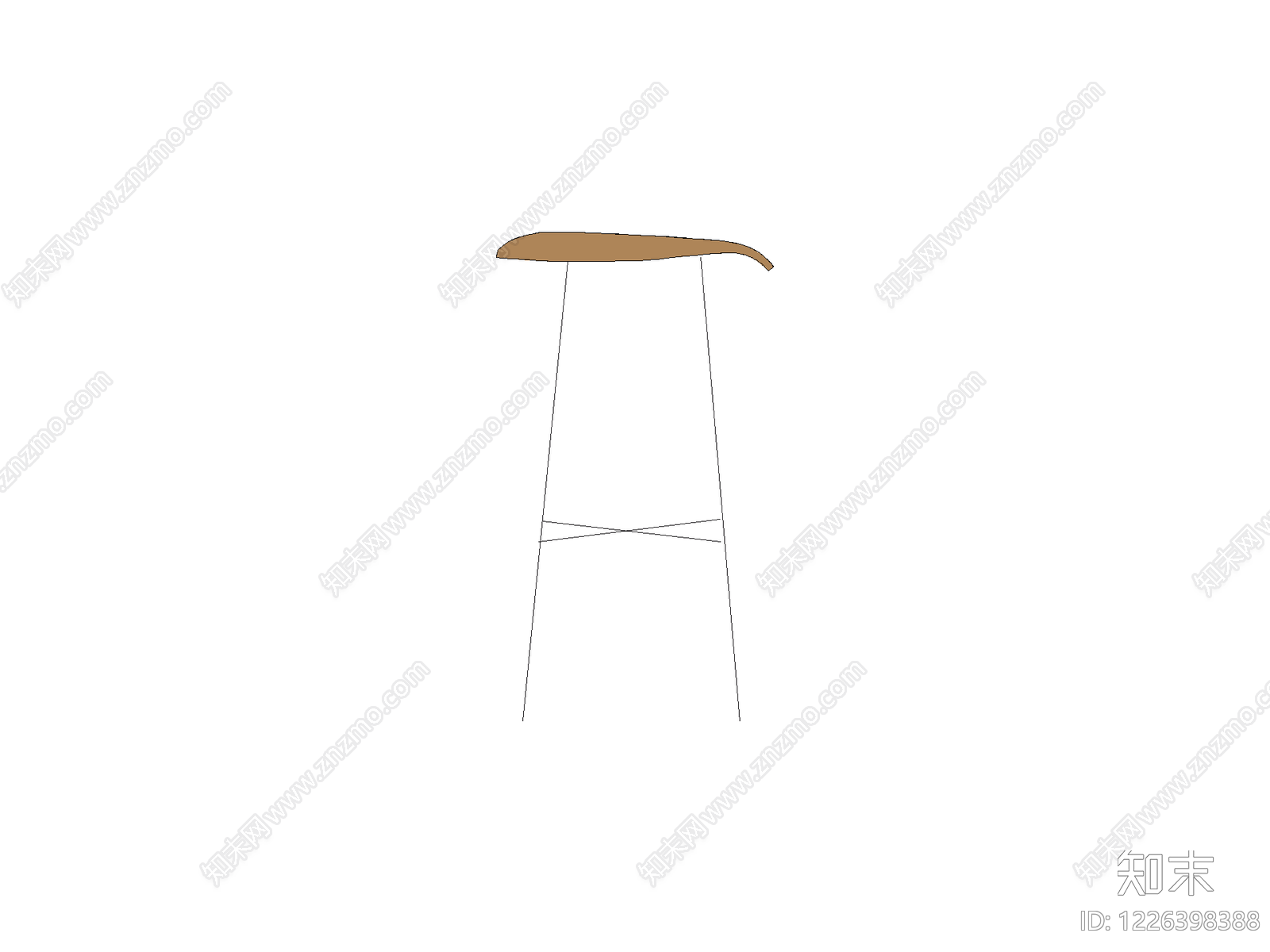椅子cad施工图下载【ID:1226398388】