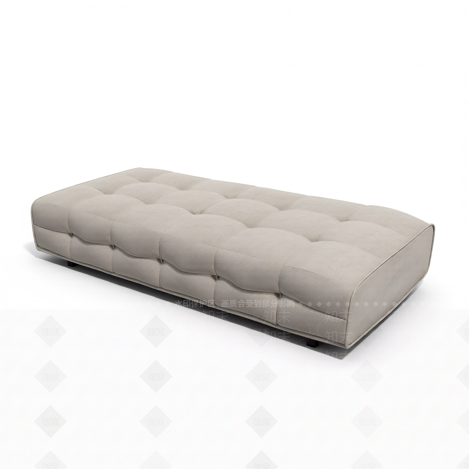 米色软包长凳3D模型下载【ID:1206190246】