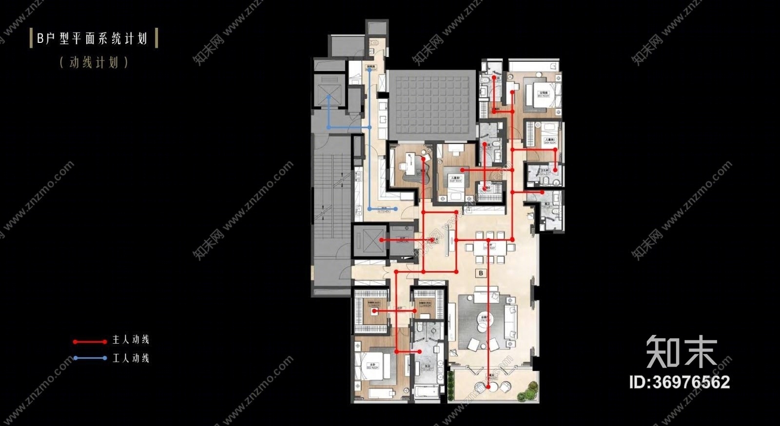 琚宾HSD重庆招商置地豪宅样板间施工图下载【ID:36976562】