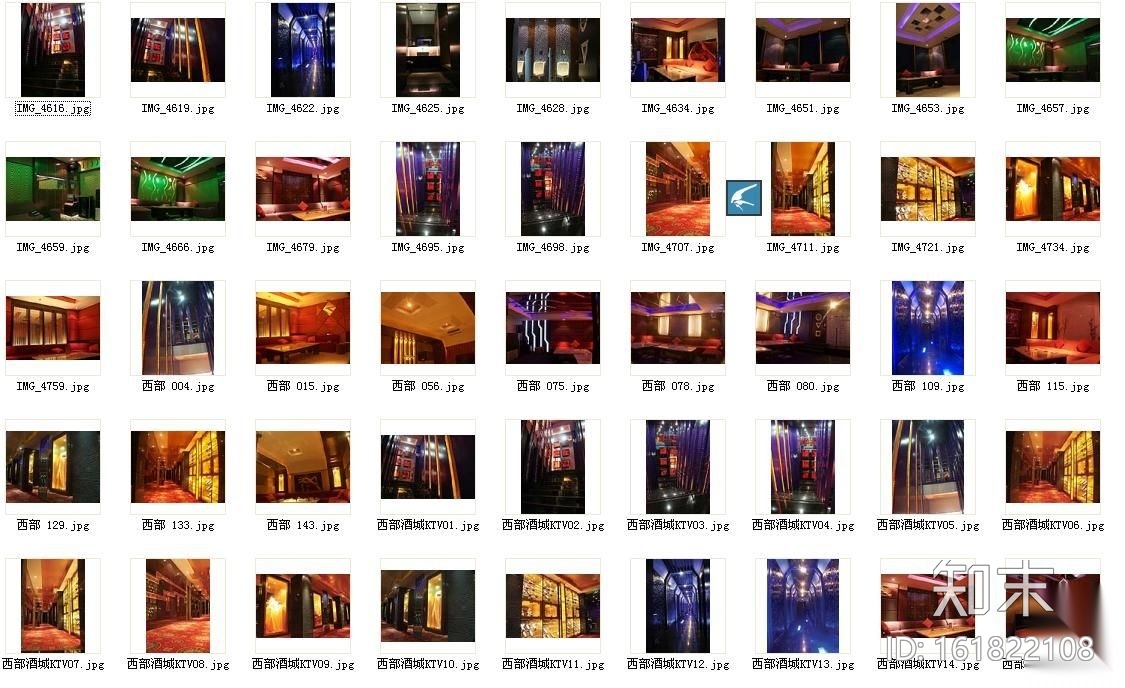 某酒城KTV装修图(含实景)cad施工图下载【ID:161822108】