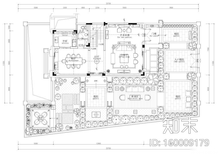 10套精选别墅室内设计方案500M施工图下载【ID:160009179】