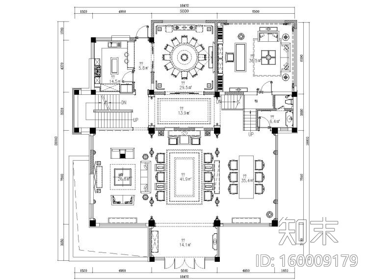 10套精选别墅室内设计方案500M施工图下载【ID:160009179】