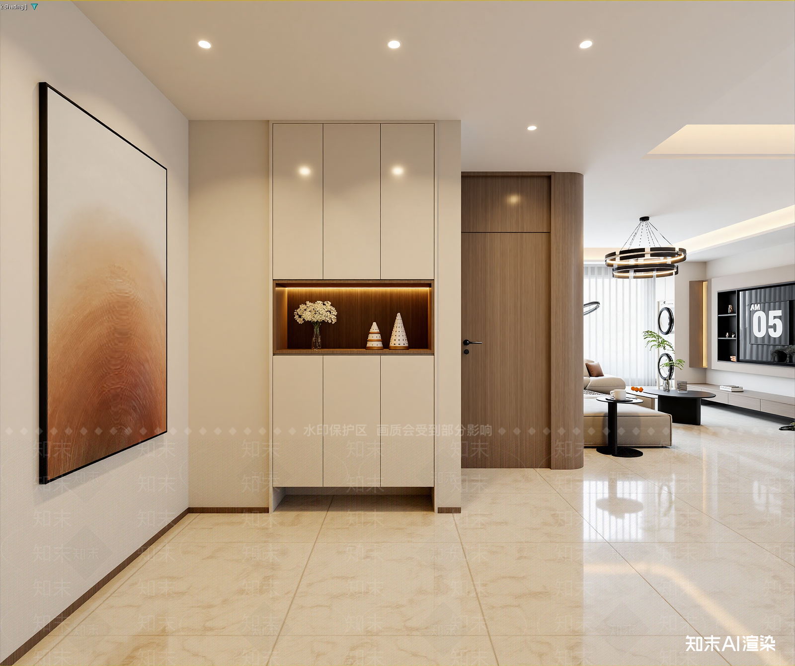 现代玄关3D模型下载【ID:1214844257】
