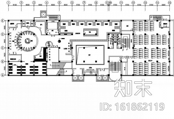 某酒店洗浴部二层装修图cad施工图下载【ID:161862119】