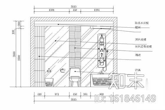 现代两居室室内装修施工图（含效果图）cad施工图下载【ID:161846149】