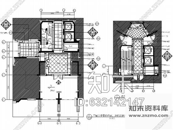 施工图某高档花园小区入户大堂施工图施工图下载【ID:632142147】