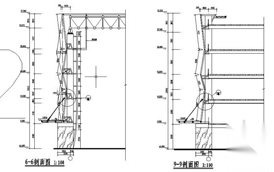 [河北省香河]某商业城外墙改造建筑施工图（明框玻璃幕墙...cad施工图下载【ID:166311120】