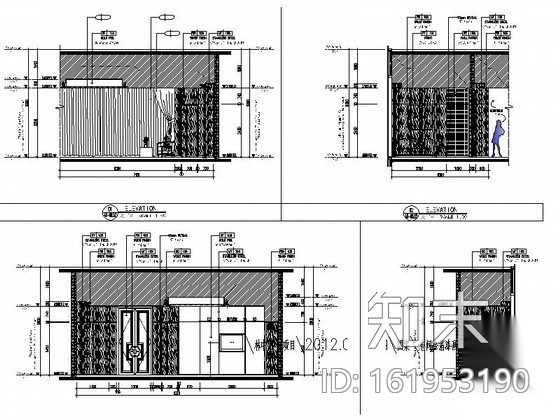 [福州]首家国际白金五星级酒店中餐厅施工图cad施工图下载【ID:161953190】