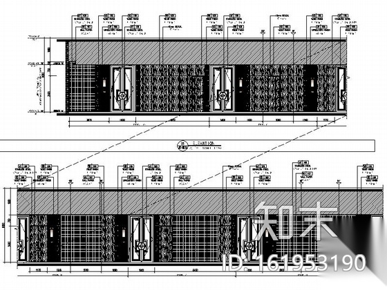[福州]首家国际白金五星级酒店中餐厅施工图cad施工图下载【ID:161953190】