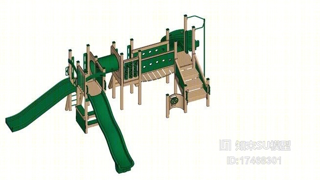 儿童滑梯SU模型下载【ID:718021657】