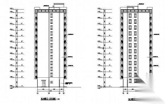 [义乌市北苑]某十二层宿舍楼建筑施工图cad施工图下载【ID:165747134】