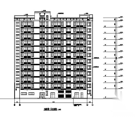 [义乌市北苑]某十二层宿舍楼建筑施工图cad施工图下载【ID:165747134】