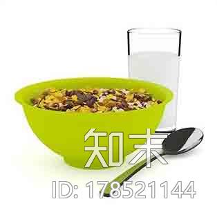 牛奶麦片CG模型下载【ID:178521144】