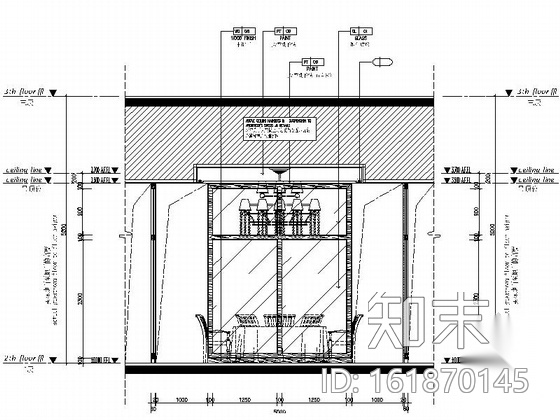 [深圳]全球连锁五星级酒店奢华宴会展厅装修施工图cad施工图下载【ID:161870145】