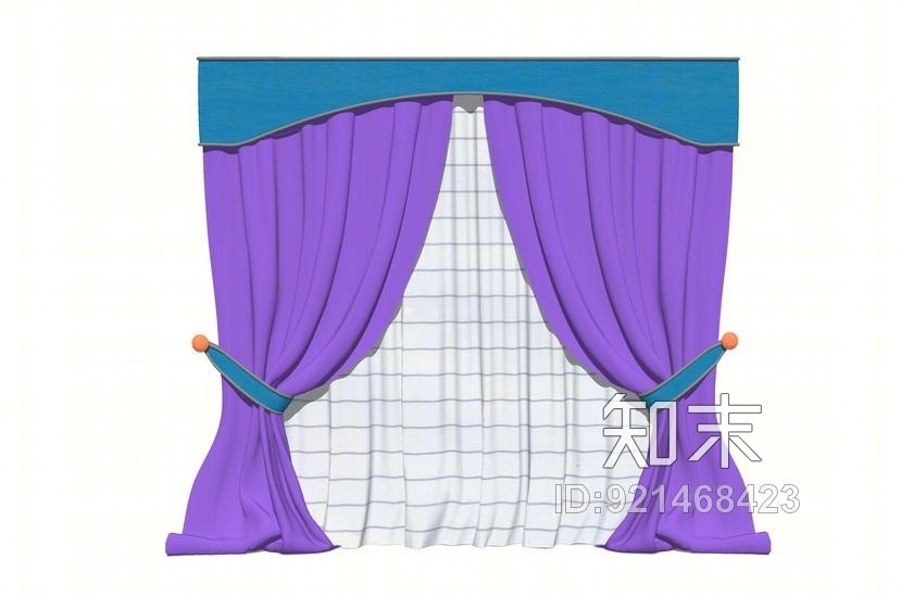 窗帘SU模型下载【ID:921468423】