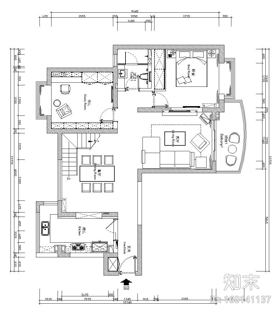 [苏州]现代简约风格MOHO复式公寓施工图设计（附效果图）施工图下载【ID:160141137】