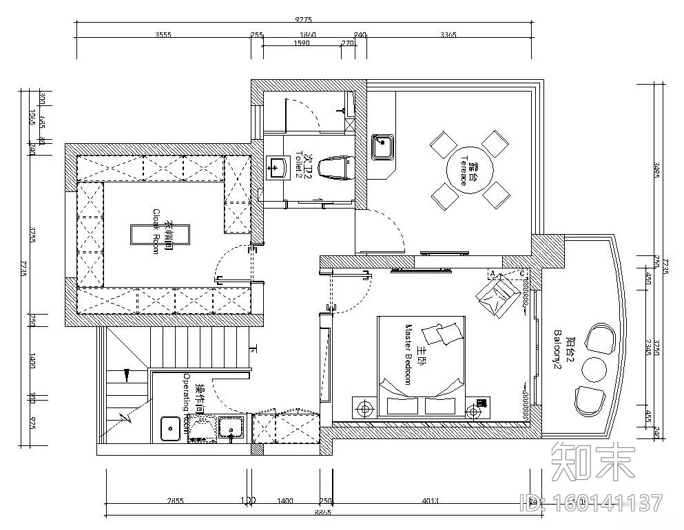 [苏州]现代简约风格MOHO复式公寓施工图设计（附效果图）施工图下载【ID:160141137】