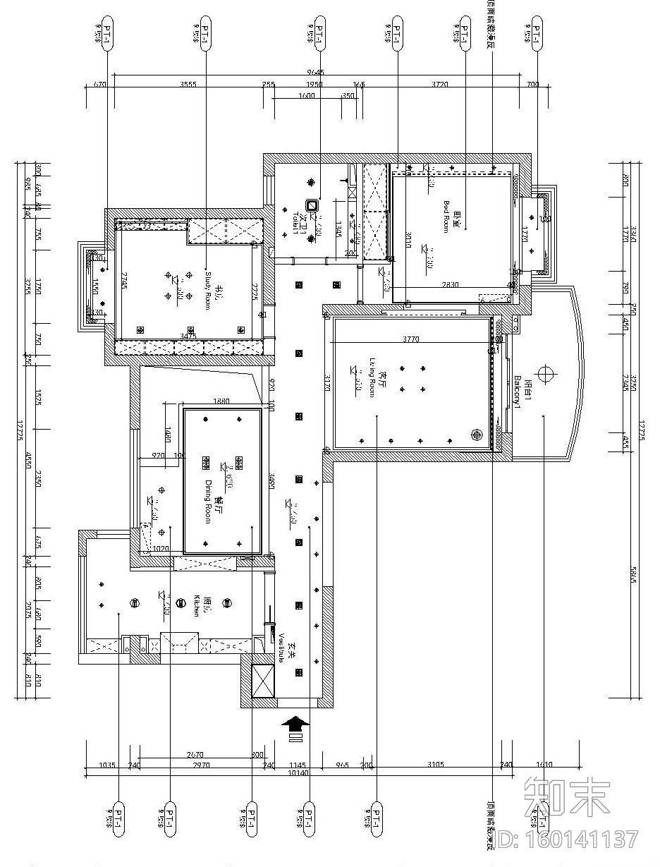 [苏州]现代简约风格MOHO复式公寓施工图设计（附效果图）施工图下载【ID:160141137】