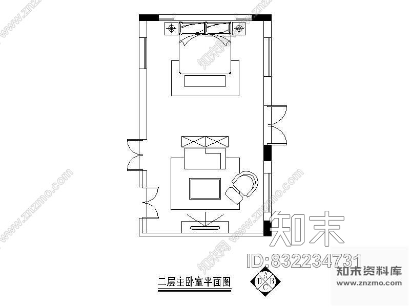 图块/节点欧式主卧室装修详图cad施工图下载【ID:832234731】