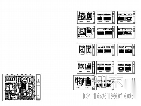 某ktv包间设计装修图Ⅱcad施工图下载【ID:166180106】