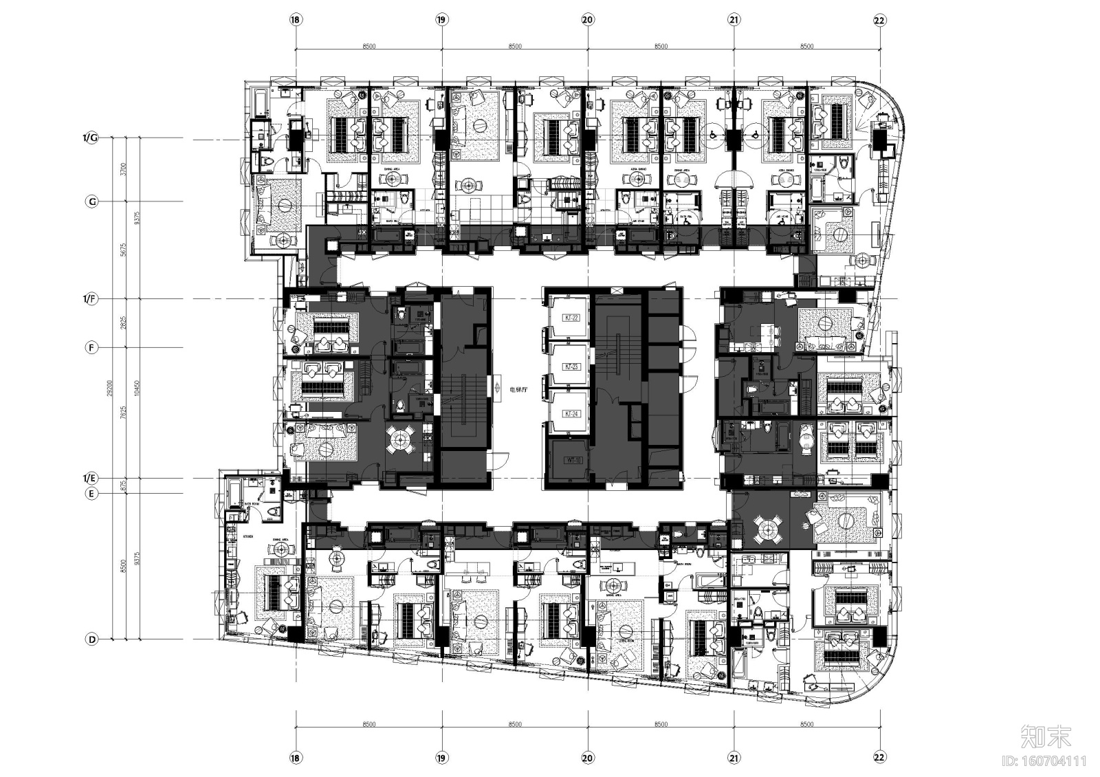 [江苏]南通雅诗阁酒店式公寓施工图+效果图施工图下载【ID:160704111】