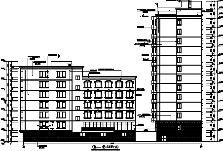 高层框架结构宾馆建筑全套施工图cad施工图下载【ID:151481115】