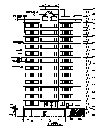 高层框架结构宾馆建筑全套施工图cad施工图下载【ID:151481115】