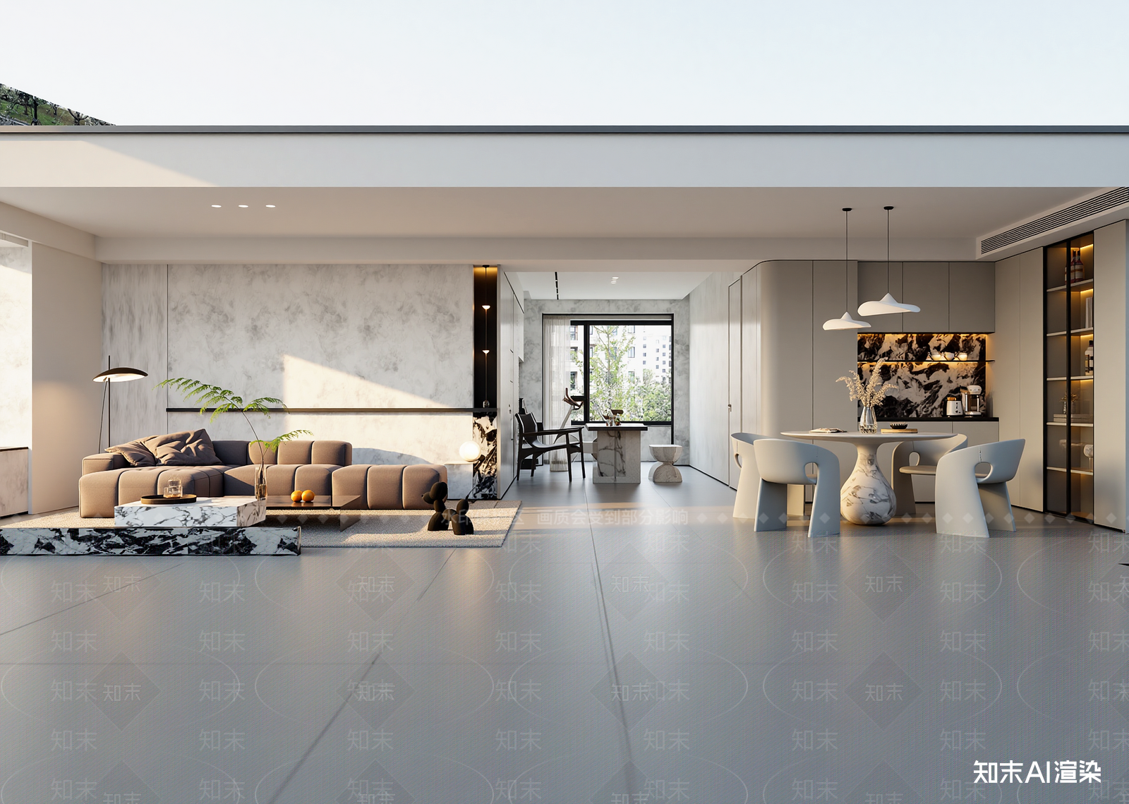 现代客餐厅3D模型下载【ID:1221521158】