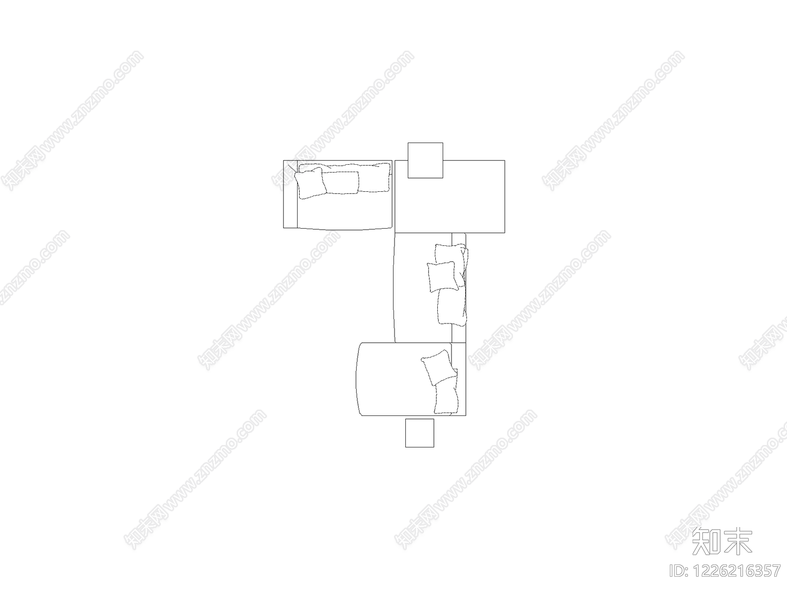 现代,极简床CAD图纸