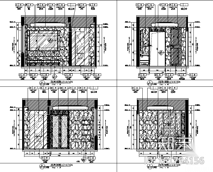 [广东]新中式现代风格别墅样板房设计施工图（附效果图）cad施工图下载【ID:161794156】