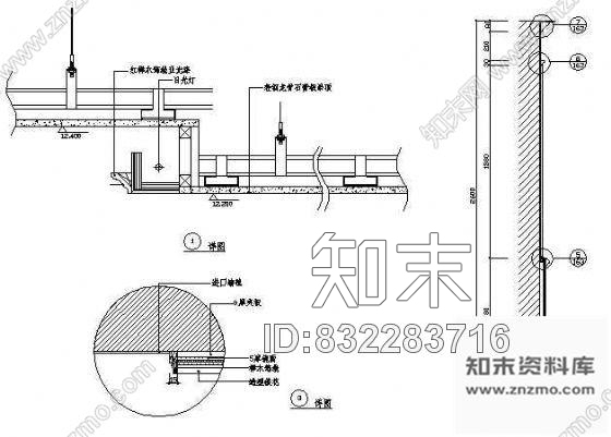 图块/节点吊顶详图4cad施工图下载【ID:832283716】