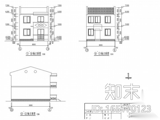 [江苏]两层砖混结构农村自建房结构图（含建筑图）施工图下载【ID:165170123】