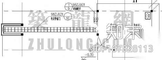 某药业公司大门建筑施工图cad施工图下载【ID:167528113】