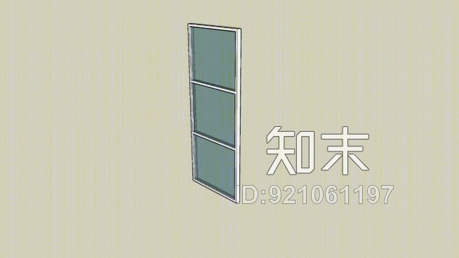 玻璃窗，三个窗格SU模型下载【ID:921061197】