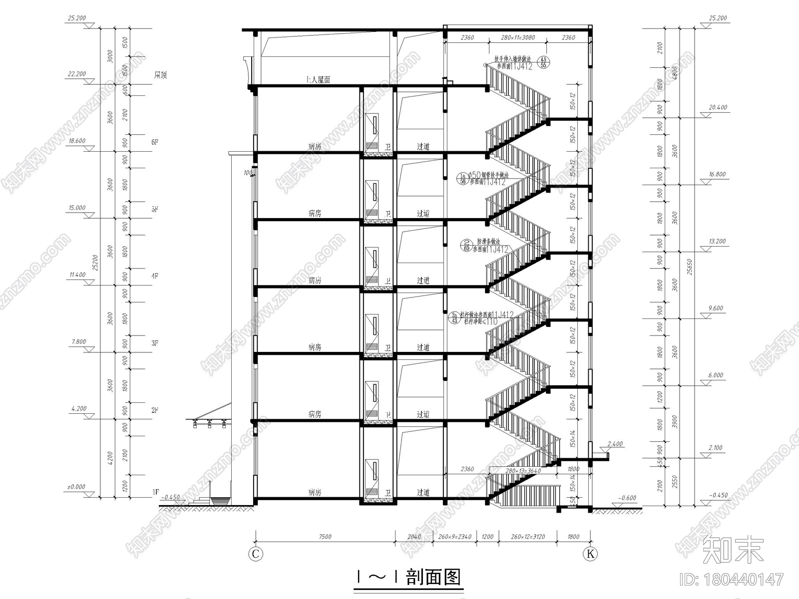 [重庆]养老院老年养护中心住院综合楼建施图施工图下载【ID:180440147】